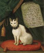 unknow artist Portrait of Armellino the Cat with Sonnet China oil painting reproduction